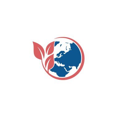 Küre Logosu Tasarım Vektörü Beyaz Arkaplanda İzole Edildi