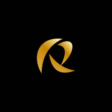 R logo tasarım şablonu elementleri