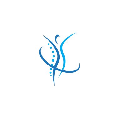 Logo tasarımı konsepti. Spa ve masaj sembolü şablonu. Sağlıklı yaşam tarzı yaratıcı simge düzeni.