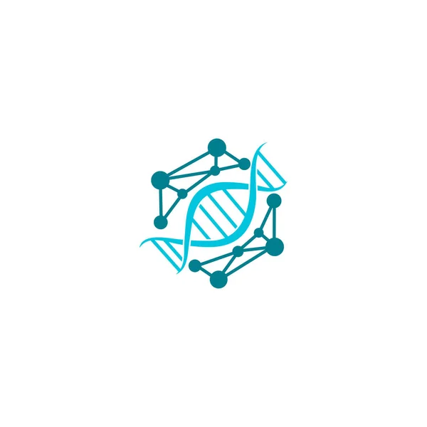 Dna Helix Logo Vorlage Genetik Vektor Design Biologische Illustration — Stockvektor