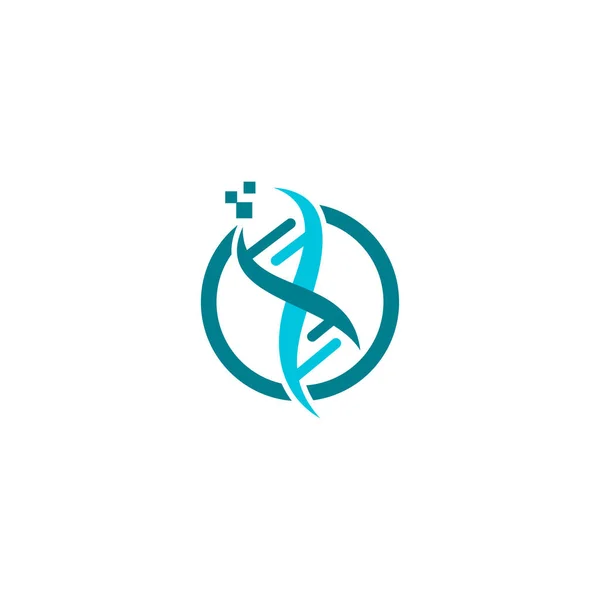 Modèle Logo Adn Helix Genetics Vector Design Illustration Biologique — Image vectorielle