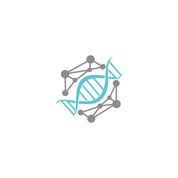 Dna Helix Logo Vorlage Genetik Vektor Design Biologische Illustration — Stockvektor