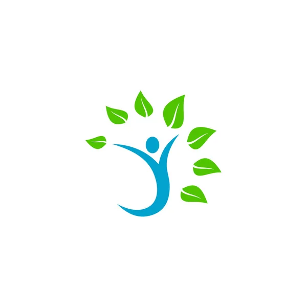 Wellness Center Logo Design Concept Spa Massage Symbol Template Healthy — Stock Vector
