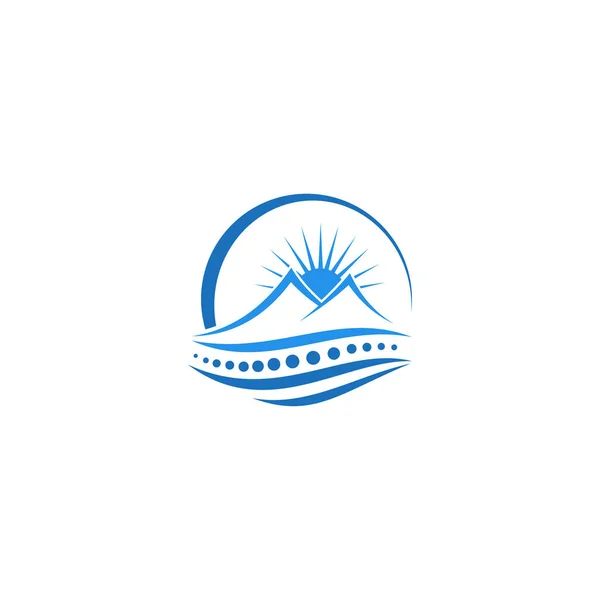 Kayropraktik Logo Omurilik Bakımı Vektör Simgesi Çizimi — Stok Vektör