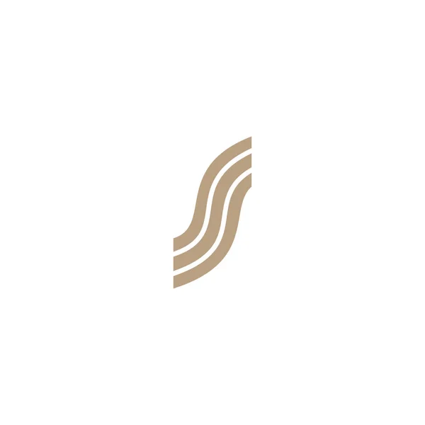 創造的な現代の流行のタイポグラフィとSレターのロゴデザイン — ストックベクタ