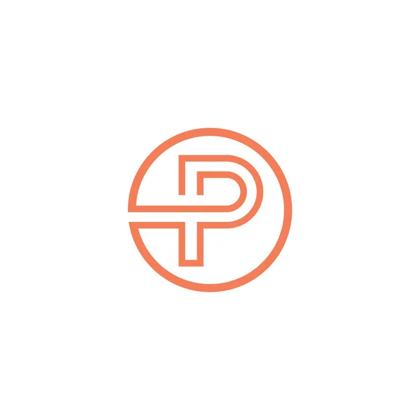 創造的な現代の流行のタイポグラフィとPの手紙のロゴデザイン — ストックベクタ