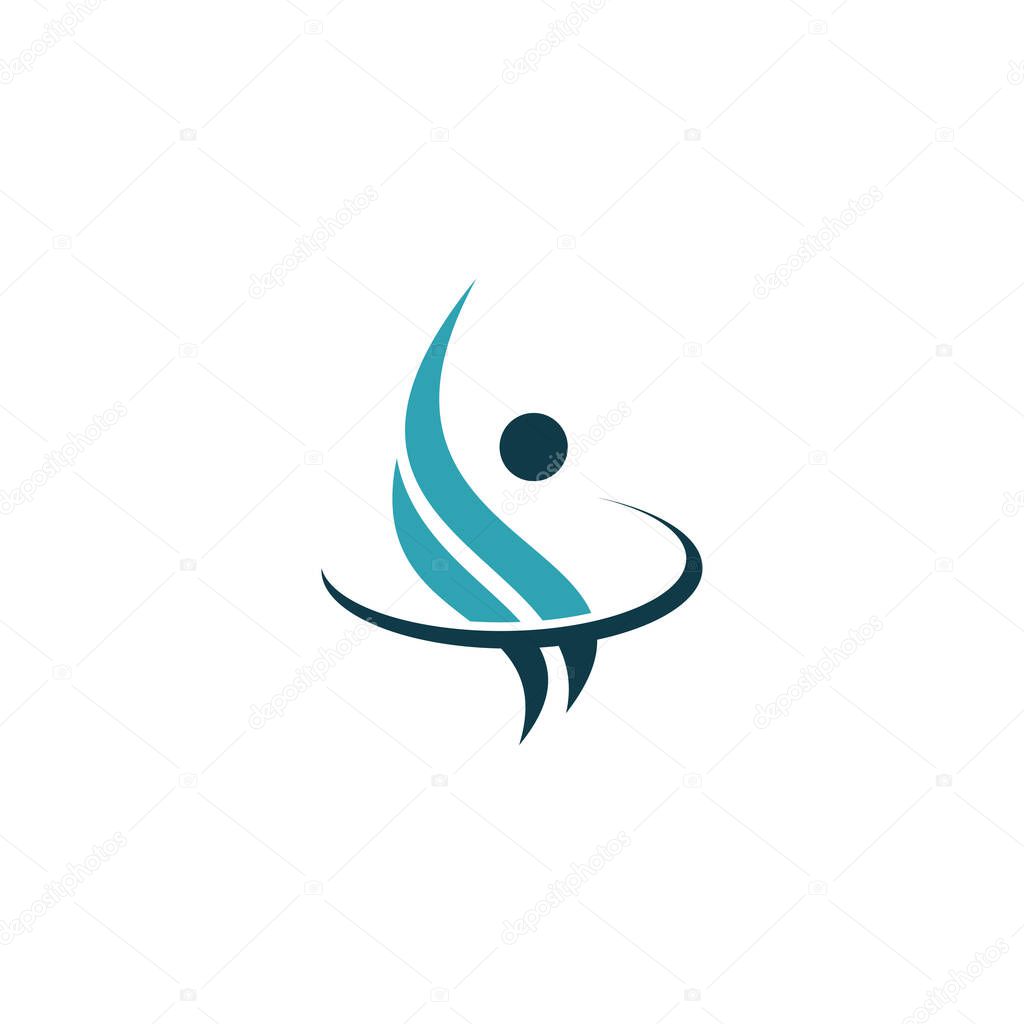 Pet Care Logo with Dog, Cat, Bird and Hand Symbols