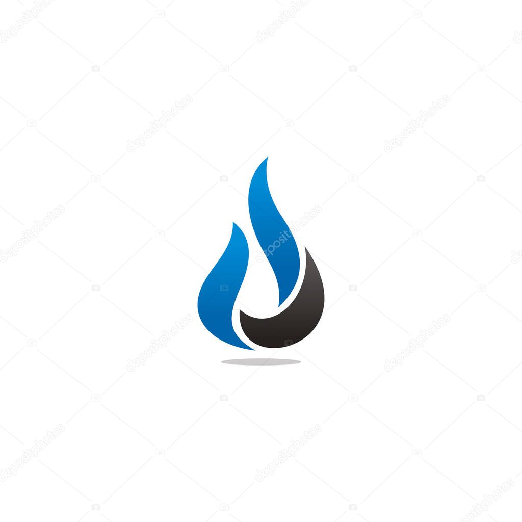 Gas and oil resources logo vector icon