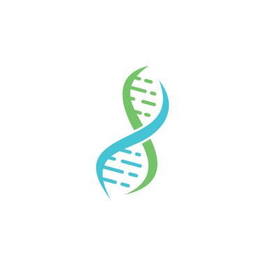 Logo Şablonu. Genetik Vektör Tasarımı. Biyolojik Çizim