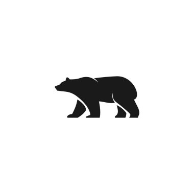 Logo tasarım şablonu. Ayı simgesi vektörü.