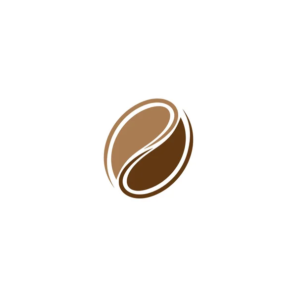 Icon设置 白色背景的分离咖啡豆 — 图库矢量图片