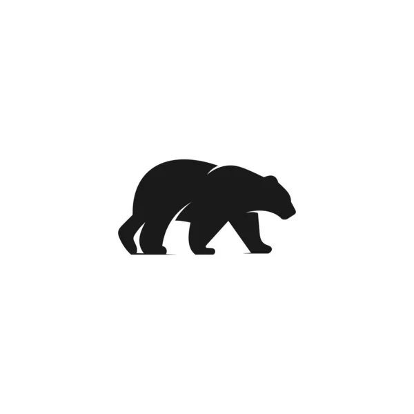 Modelo Design Logotipo Vetor Ícone Urso — Vetor de Stock