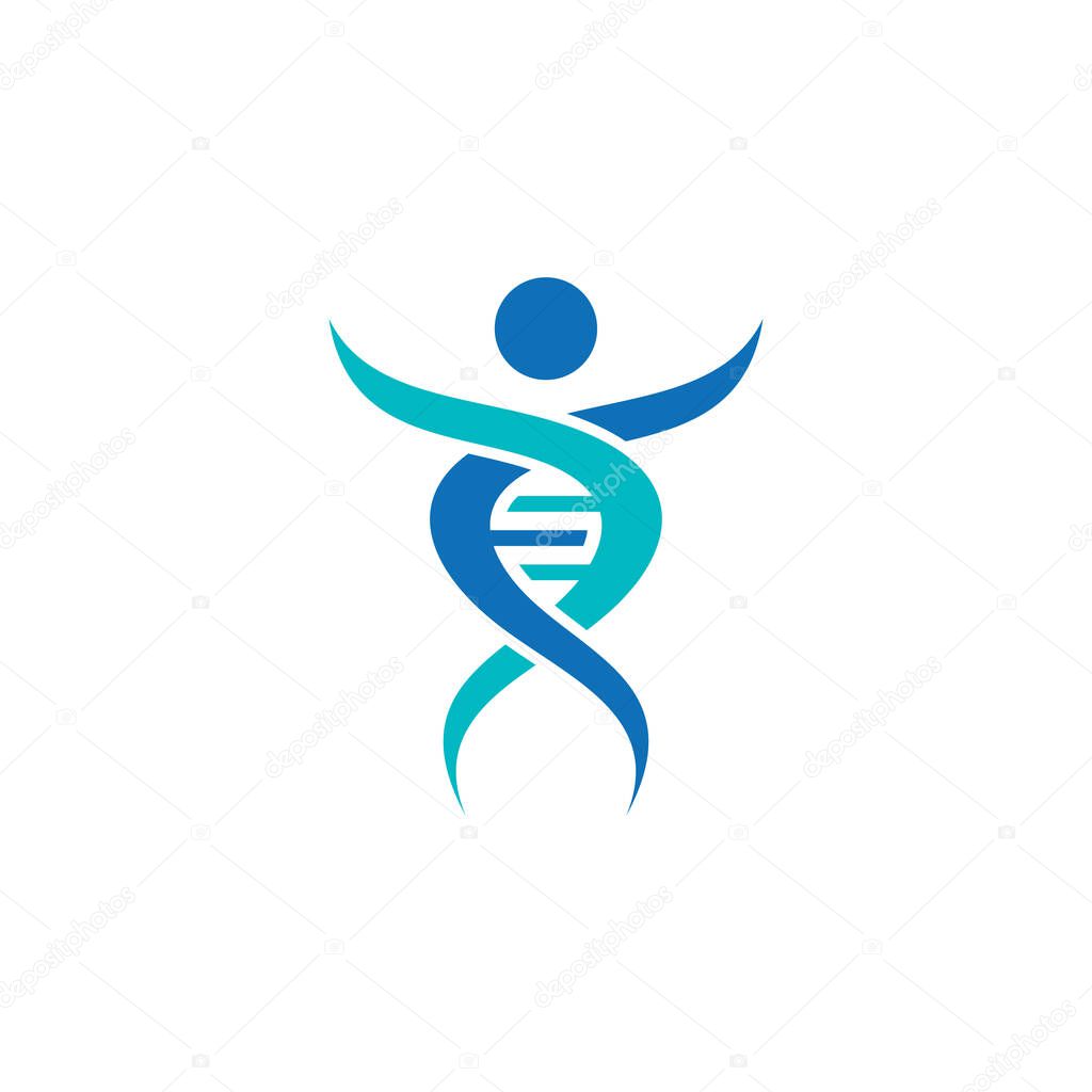 Logo Template. Genetics Vector Design. Biological Illustration