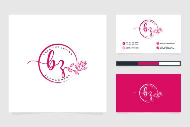İlk kadınsı logo koleksiyonları Premium Vektör şablonu