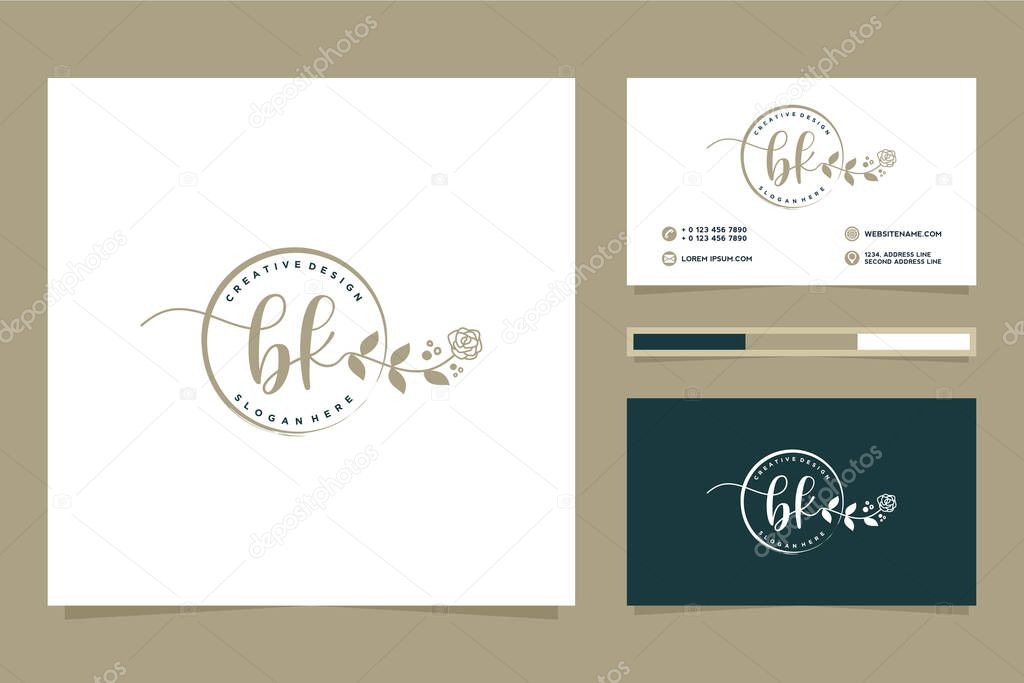Initial feminine logo collections template Premium Vector