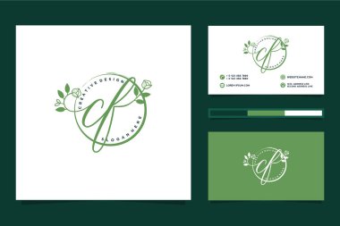 İlk kadınsı logo koleksiyonları Premium Vektör şablonu