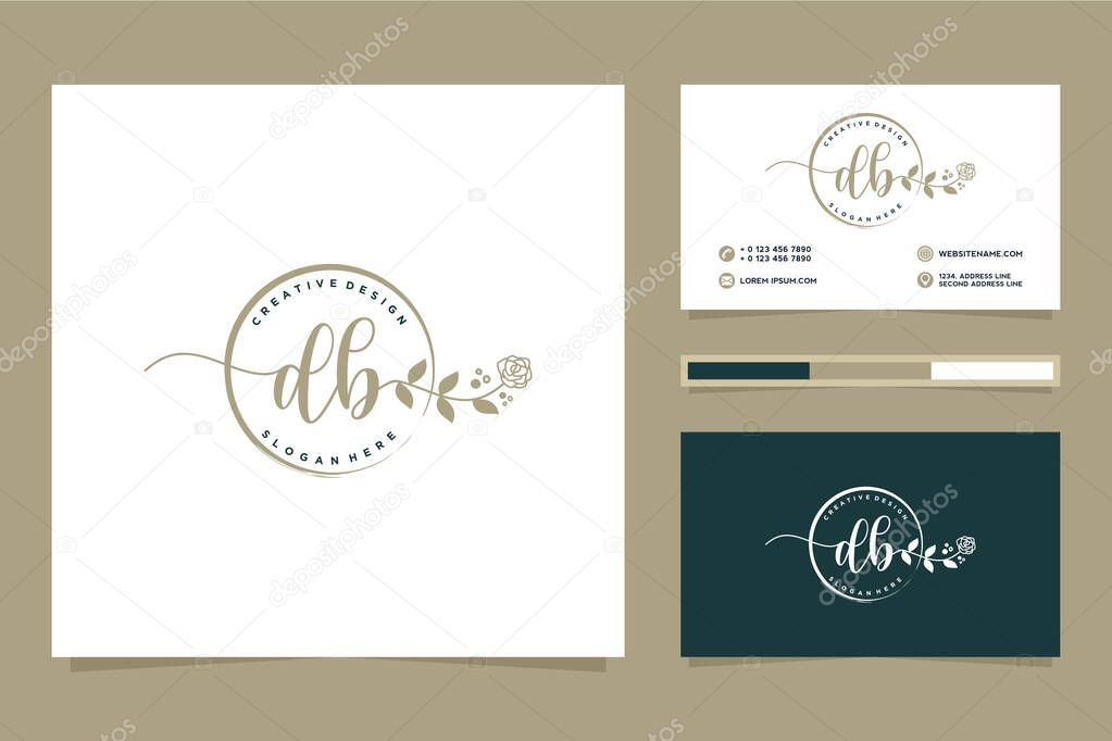 Initial feminine logo collections template Premium Vector