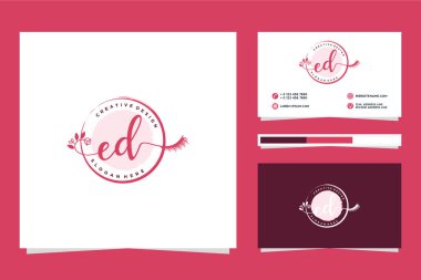 İlk kadınsı logo koleksiyonları Premium Vektör şablonu