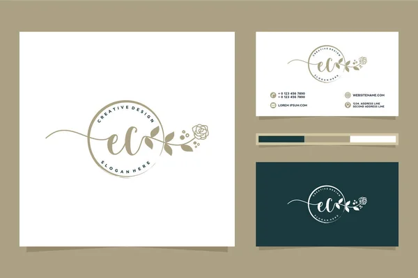Plantilla Inicial Colecciones Logotipos Femeninos Premium Vector — Vector de stock