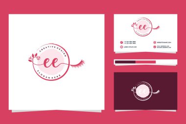 İlk kadınsı logo koleksiyonları Premium Vektör şablonu