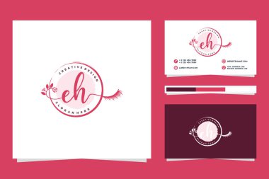 İlk kadınsı logo koleksiyonları Premium Vektör şablonu
