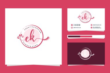 İlk kadınsı logo koleksiyonları Premium Vektör şablonu