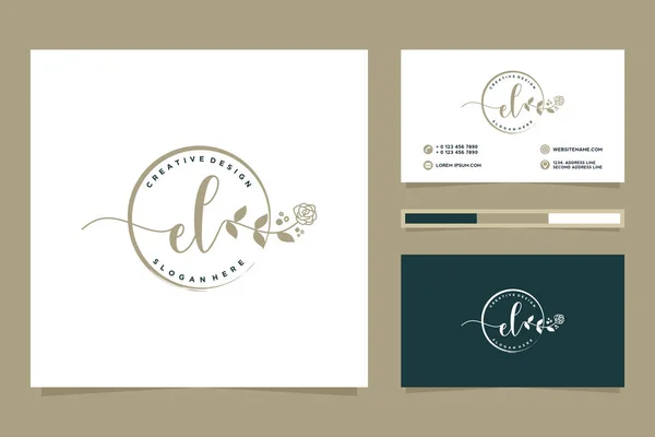 Plantilla Inicial Colecciones Logotipos Femeninos Premium Vector — Vector de stock