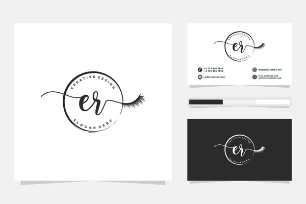 Erste Feminine Logo Kollektionen Vorlage Premium Vector — Stockvektor