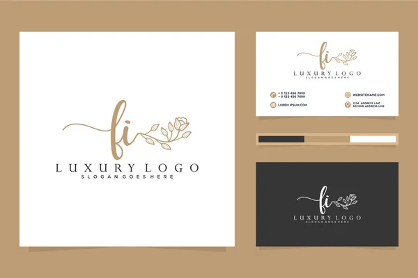 Initial Feminine Logo Collections Template Premium Vector — Stock Vector