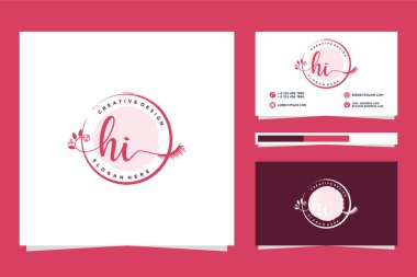 İlk kadınsı logo koleksiyonları Premium Vektör şablonu