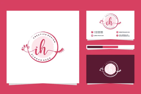 Erste Feminine Logo Kollektionen Vorlage Premium Vector — Stockvektor