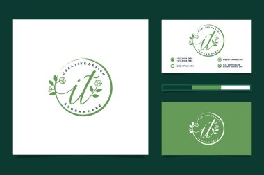 İlk kadınsı logo koleksiyonları Premium Vektör şablonu