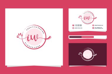 İlk kadınsı logo koleksiyonları Premium Vektör şablonu