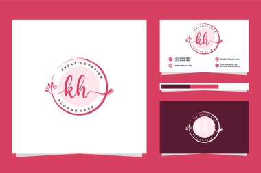 İlk kadınsı logo koleksiyonları Premium Vektör şablonu