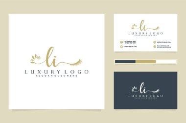 İlk kadınsı logo koleksiyonları Premium Vektör şablonu