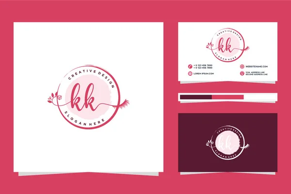 Erste Feminine Logo Kollektionen Vorlage Premium Vector — Stockvektor