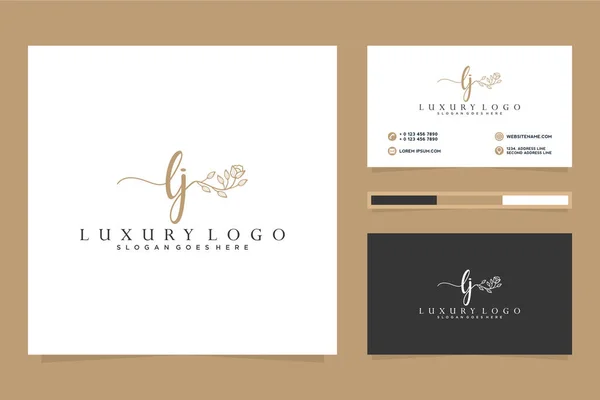 Initial Feminine Logo Collections Template Premium Vector — Stock Vector