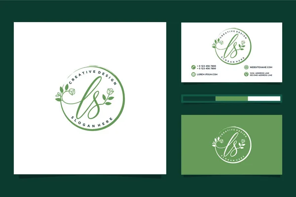 Plantilla Inicial Colecciones Logotipos Femeninos Premium Vector — Vector de stock