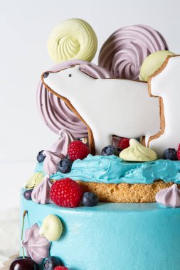 Tatil için kek. Şeker çocuklar için. Açık renkli