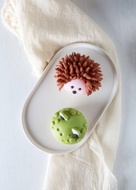 Cupcake tatil için. Şeker çocuklar için. Açık renkli.