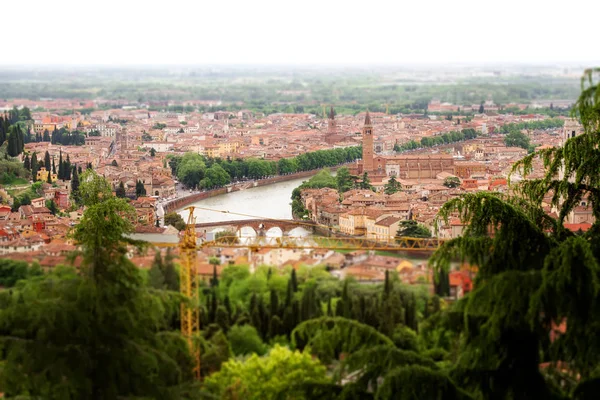 Imagen Vista Verona Centro Turístico Italia Hora Verano — Foto de Stock