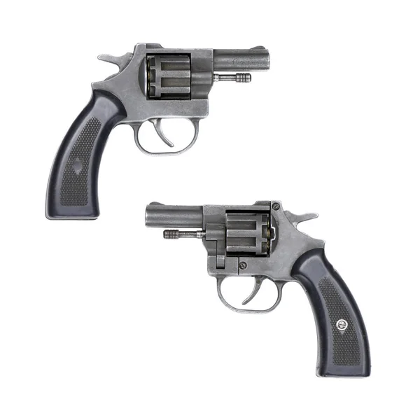 Revolver Piccolo Calibro Sfondo Bianco — Foto Stock