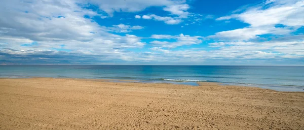 Φυσική Άγρια Παραλία Arenales Del Sol Στο Elche — Φωτογραφία Αρχείου