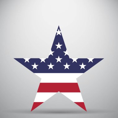 4 Temmuz tatili için renkli vektör illüstrasyon. Amerikan bayrağı nın renklerinde anma günü illüstrasyon 