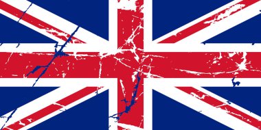 Büyük Britanya bayrağının renkli vektör illüstrasyonu