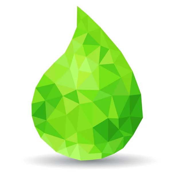 Ilustración Vectorial Colorida Gota Verde — Vector de stock