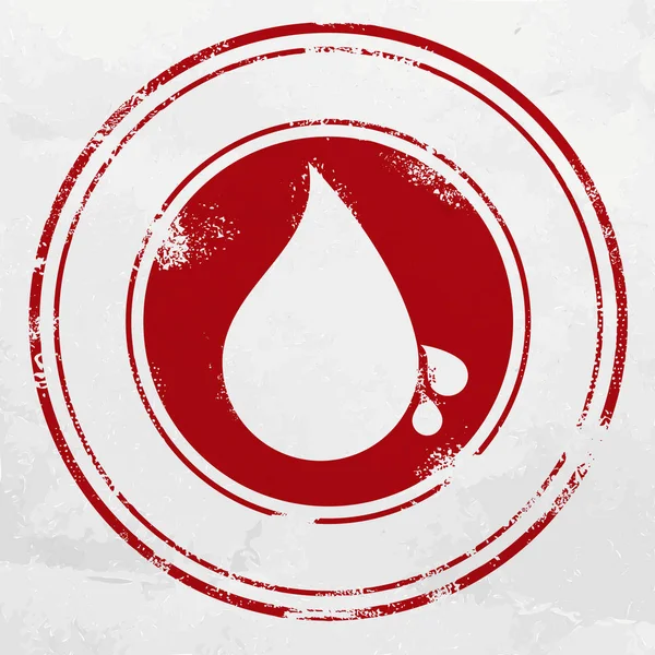 Ilustración Colorida Del Vector Gota Roja Del Signo Sangre — Vector de stock