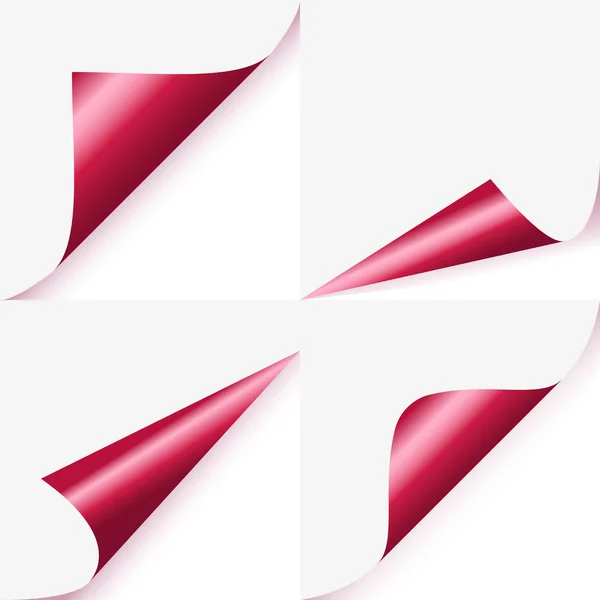紙シートの曲面角のカラフルなベクトルイラスト — ストックベクタ