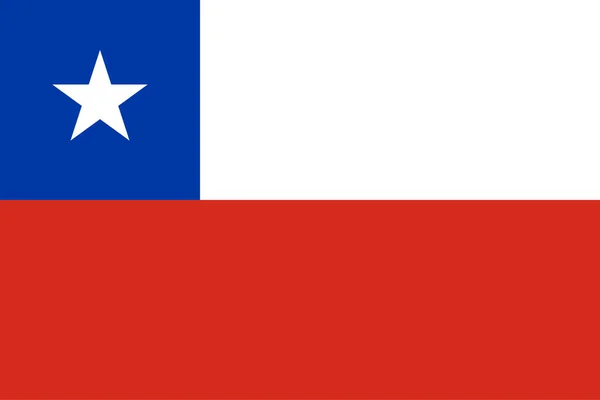 Colorida Ilustración Vectorial Bandera Chile — Archivo Imágenes Vectoriales