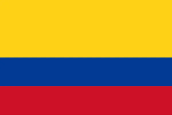 哥伦比亚国旗的彩色矢量插图 — 图库矢量图片